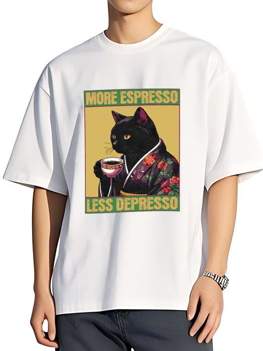 T-shirt Tokyo-tiger-up-caffeine-down-depression-washed-t-shirt