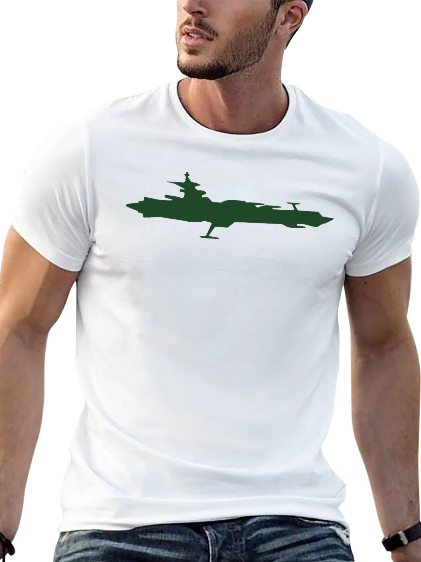 Space Battleship T-Shirt - Black