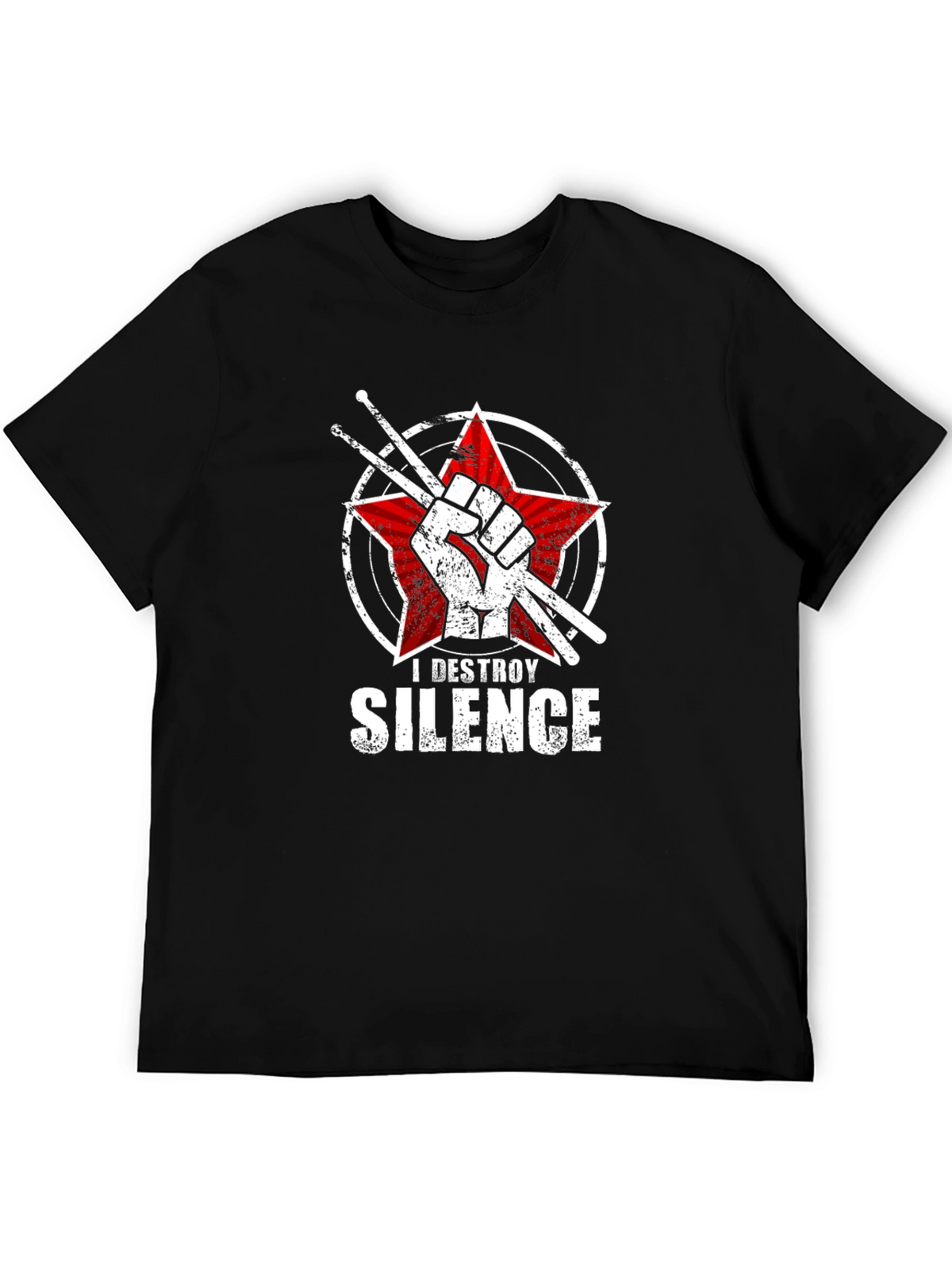 I Destroy Silence Graphic Tee - Drummer Gift