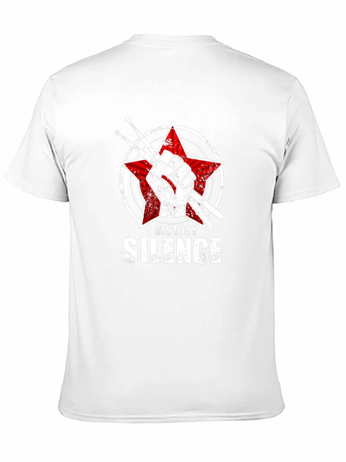 I Destroy Silence Graphic Tee - Drummer Gift