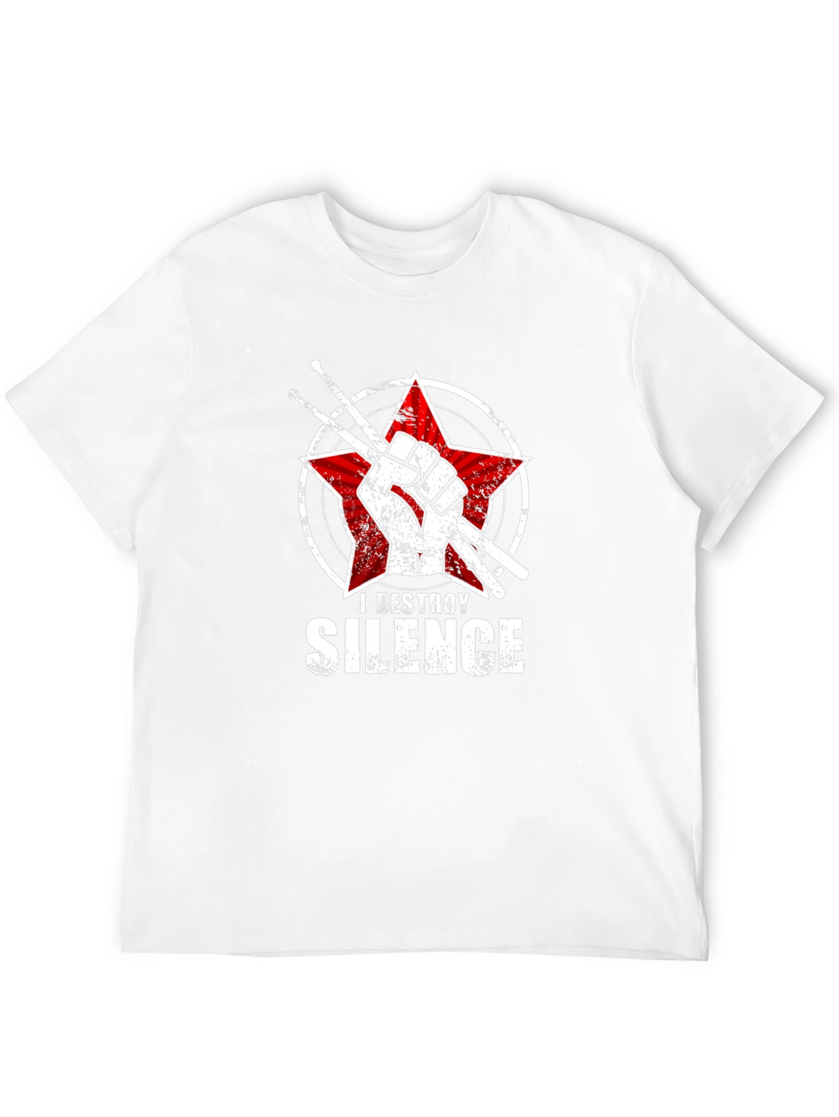 I Destroy Silence Graphic Tee - Drummer Gift