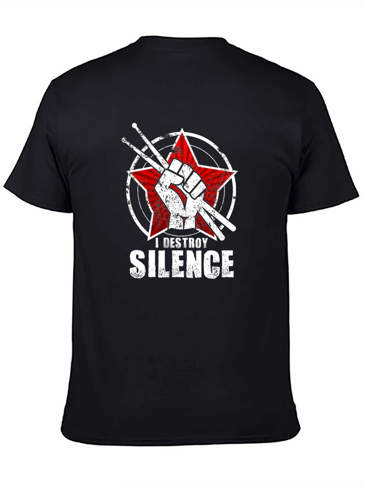 I Destroy Silence Graphic Tee - Drummer Gift