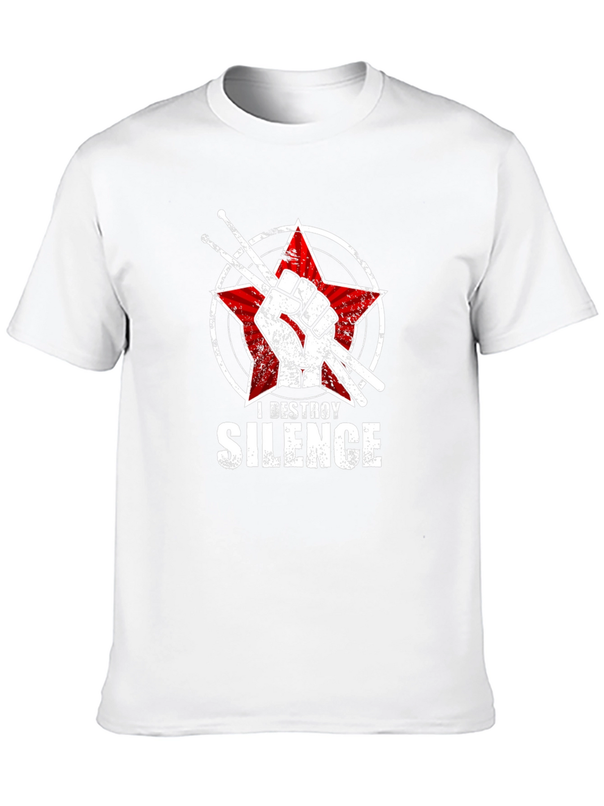 I Destroy Silence Graphic Tee - Drummer Gift