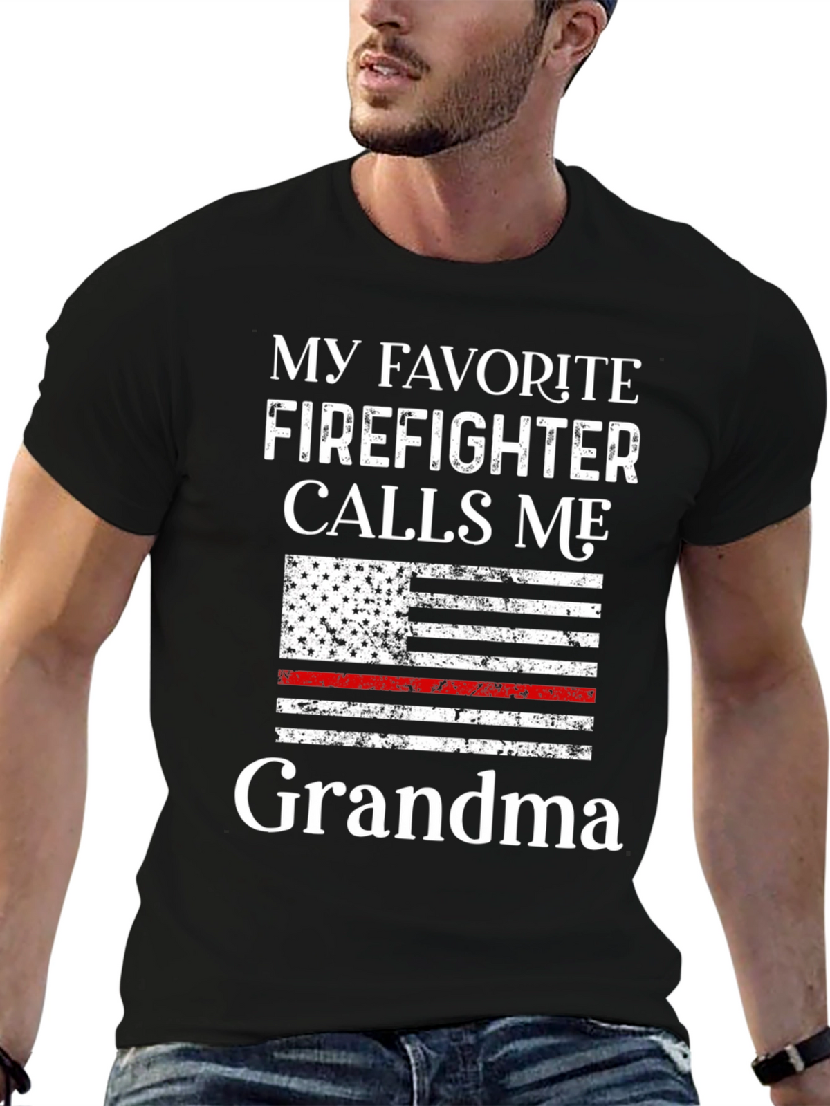 My Favorite Firefighter Calls Me Grandma T-Shirt