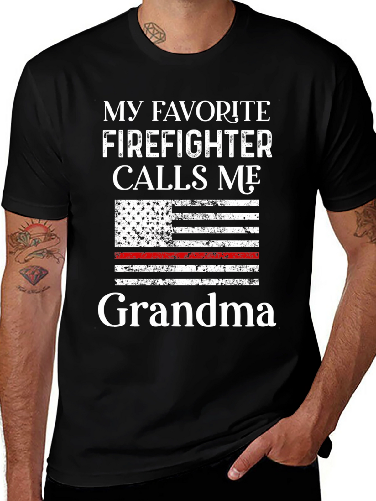 My Favorite Firefighter Calls Me Grandma T-Shirt