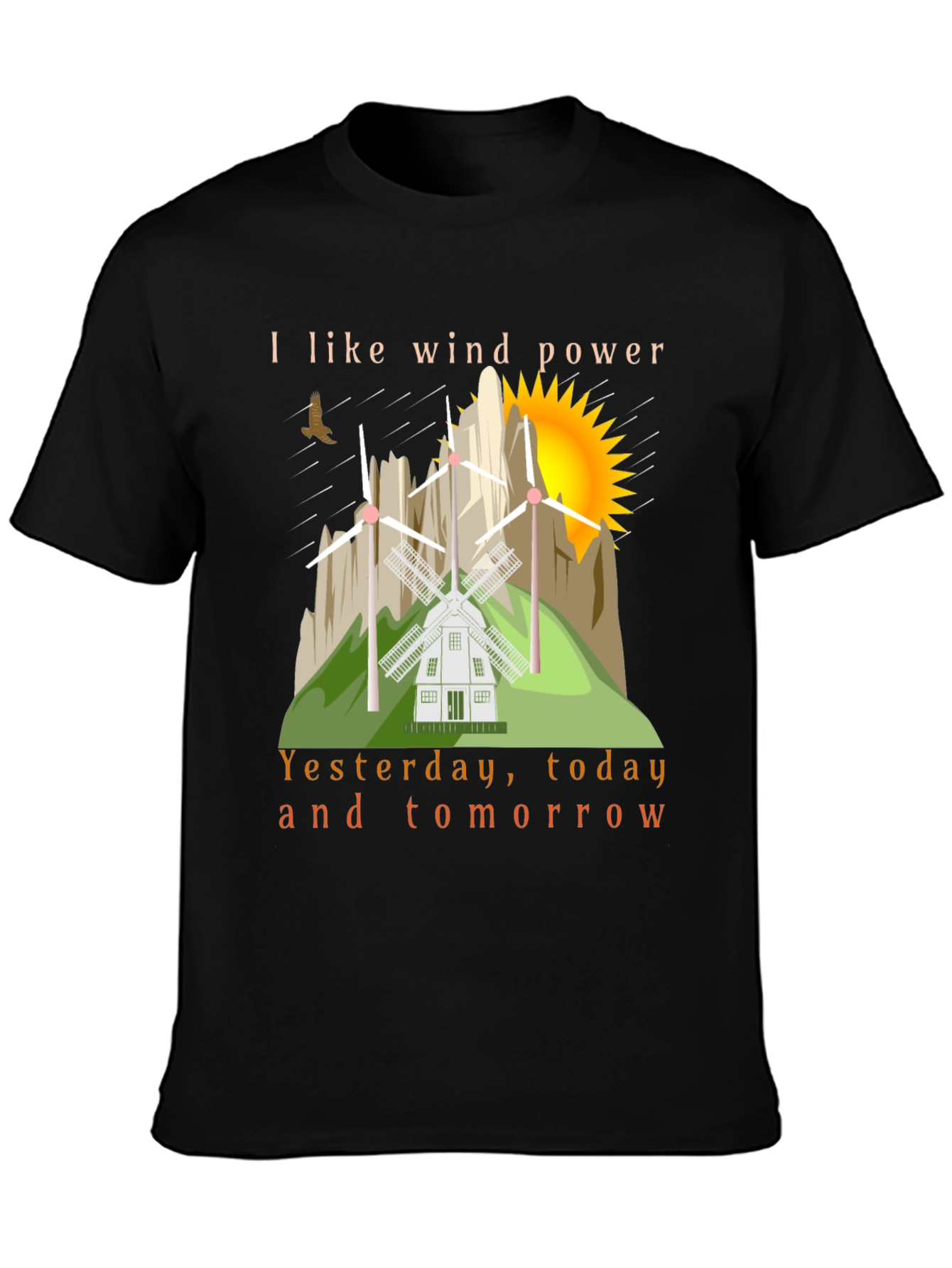 Wind Power T-Shirt - Eco Friendly Design