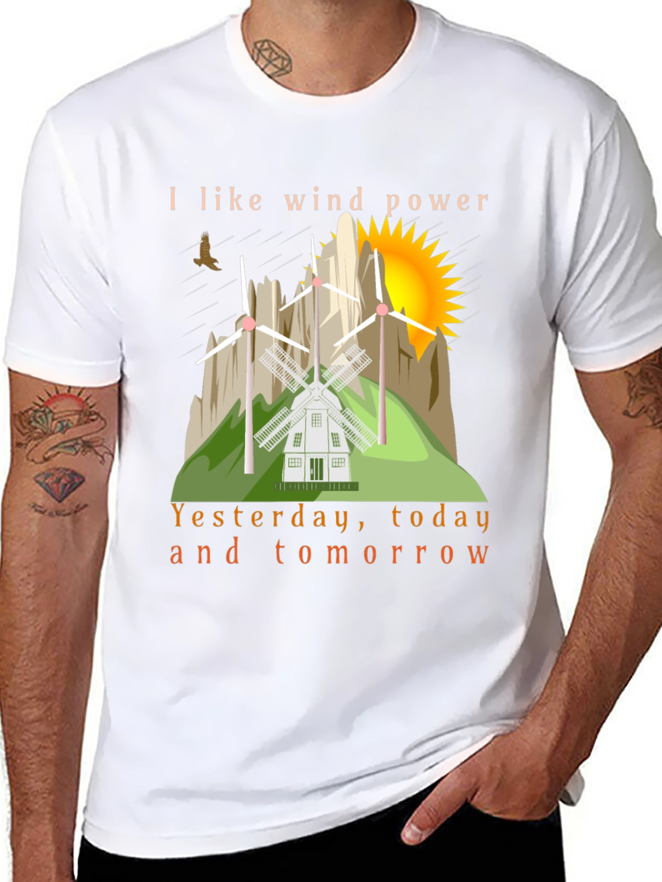 Wind Power T-Shirt - Eco Friendly Design