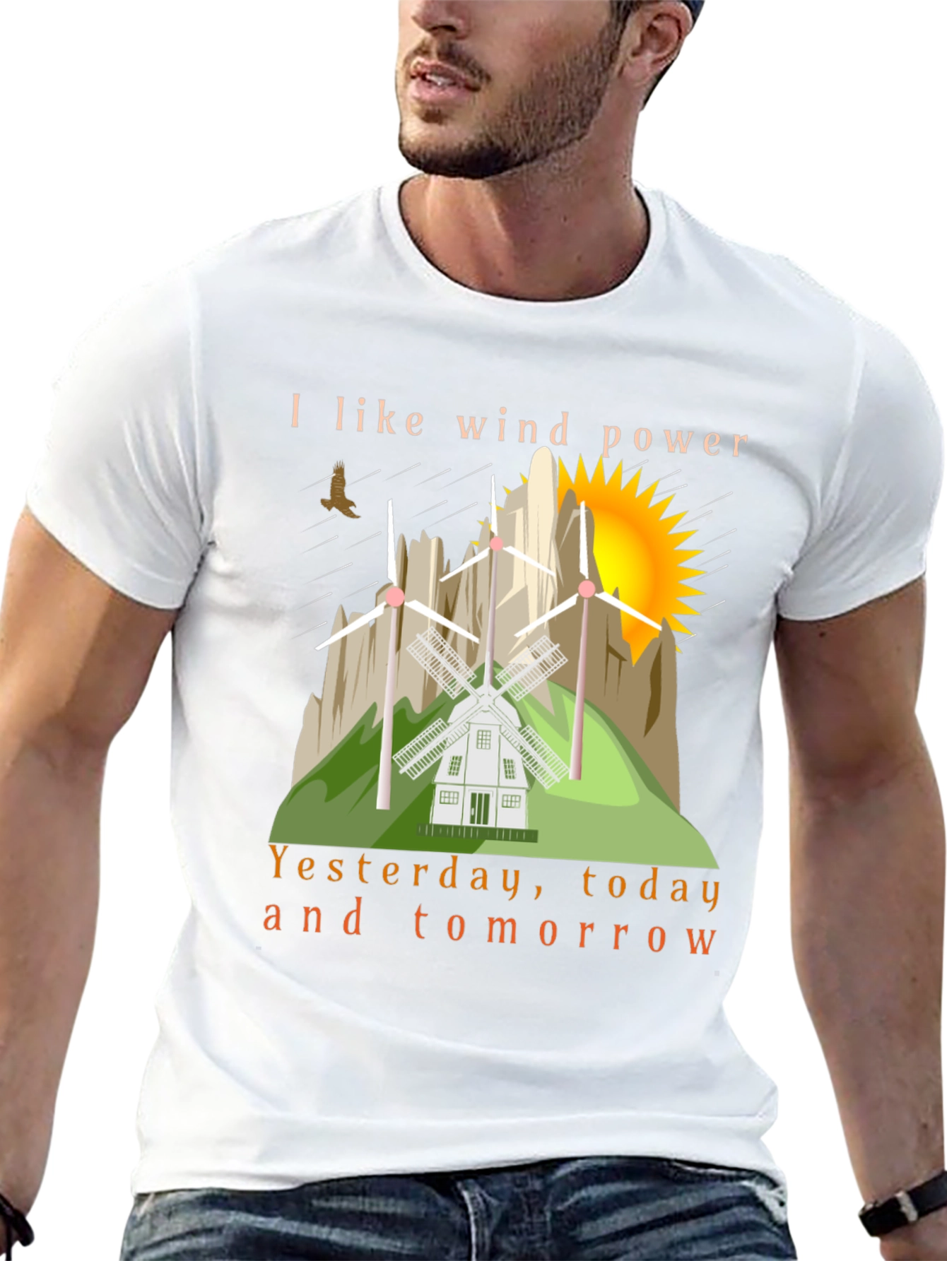 Wind Power T-Shirt - Eco Friendly Design