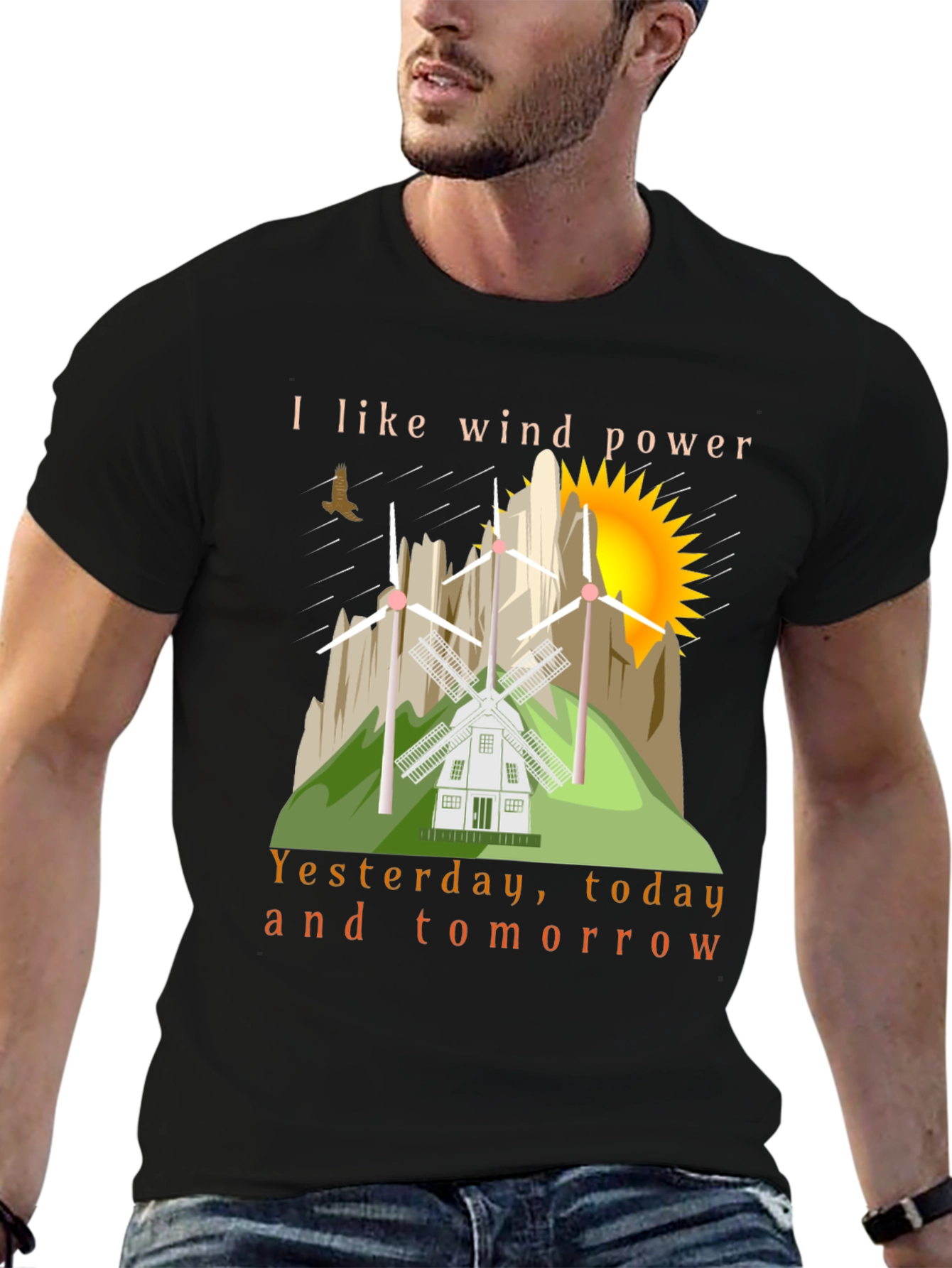 Wind Power T-Shirt - Eco Friendly Design