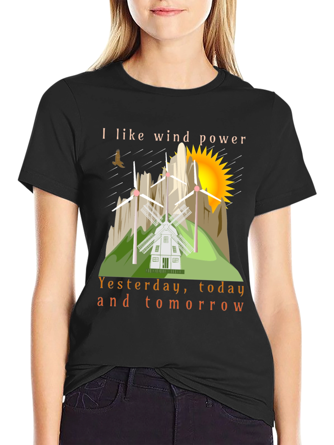 Wind Power T-Shirt - Eco Friendly Design