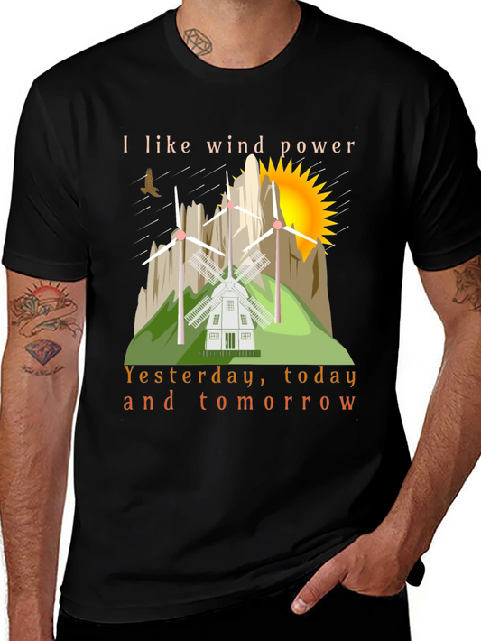 Wind Power T-Shirt - Eco Friendly Design