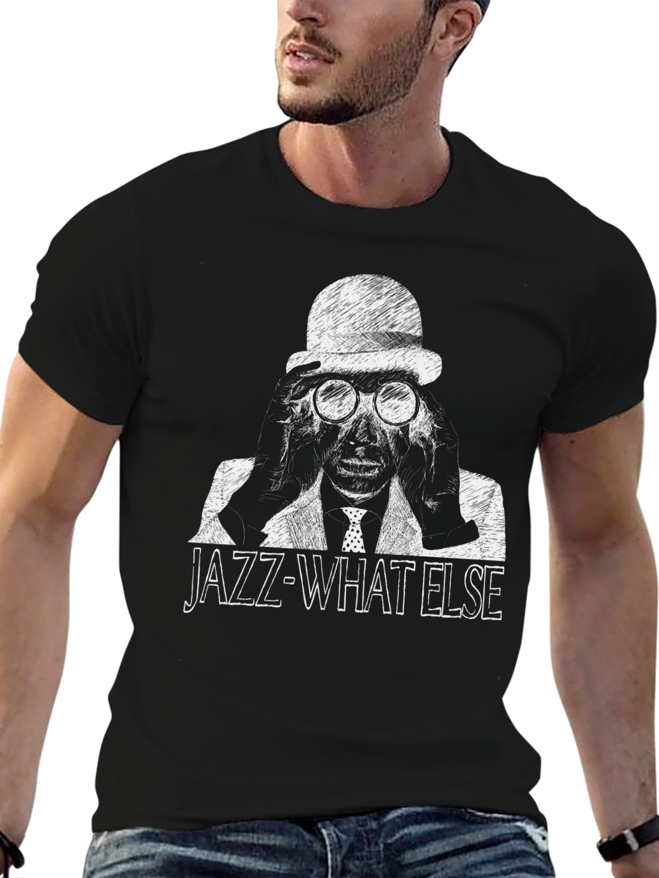 Jazz-What Else T-Shirt: Black Graphic Tee