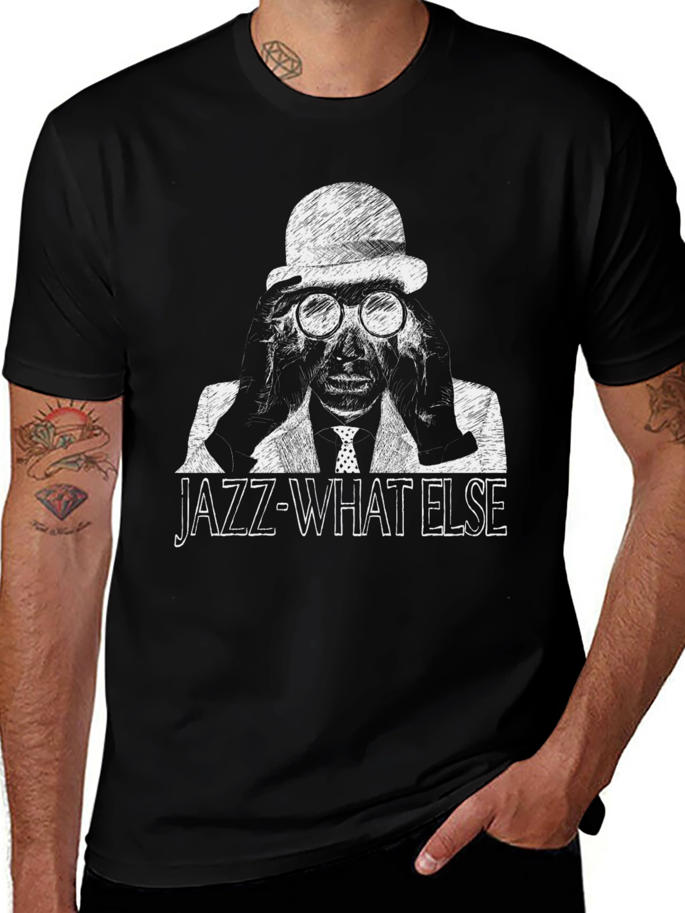 Jazz-What Else T-Shirt: Black Graphic Tee