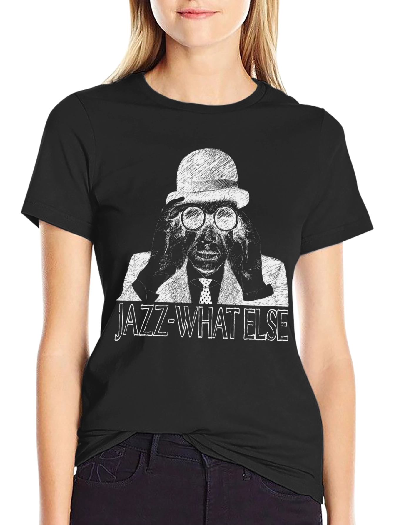 Jazz-What Else T-Shirt: Black Graphic Tee