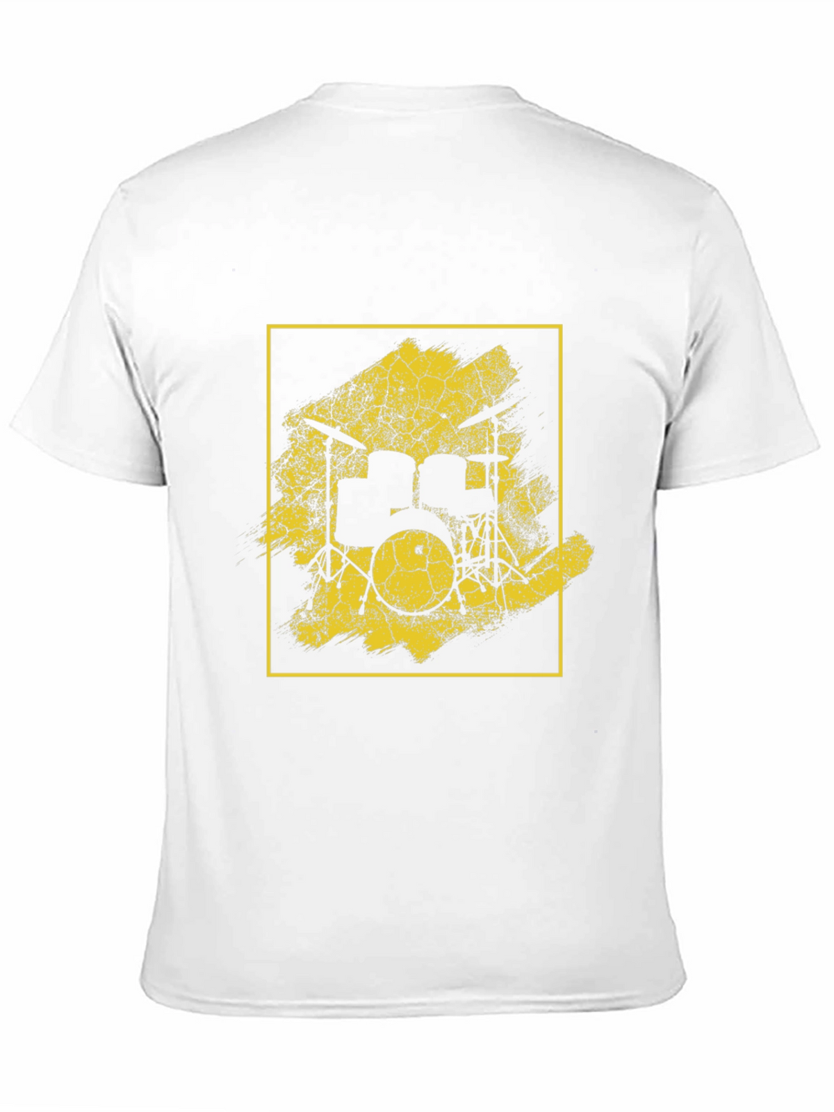 Distressed Drum Set Graphic Tee - Black