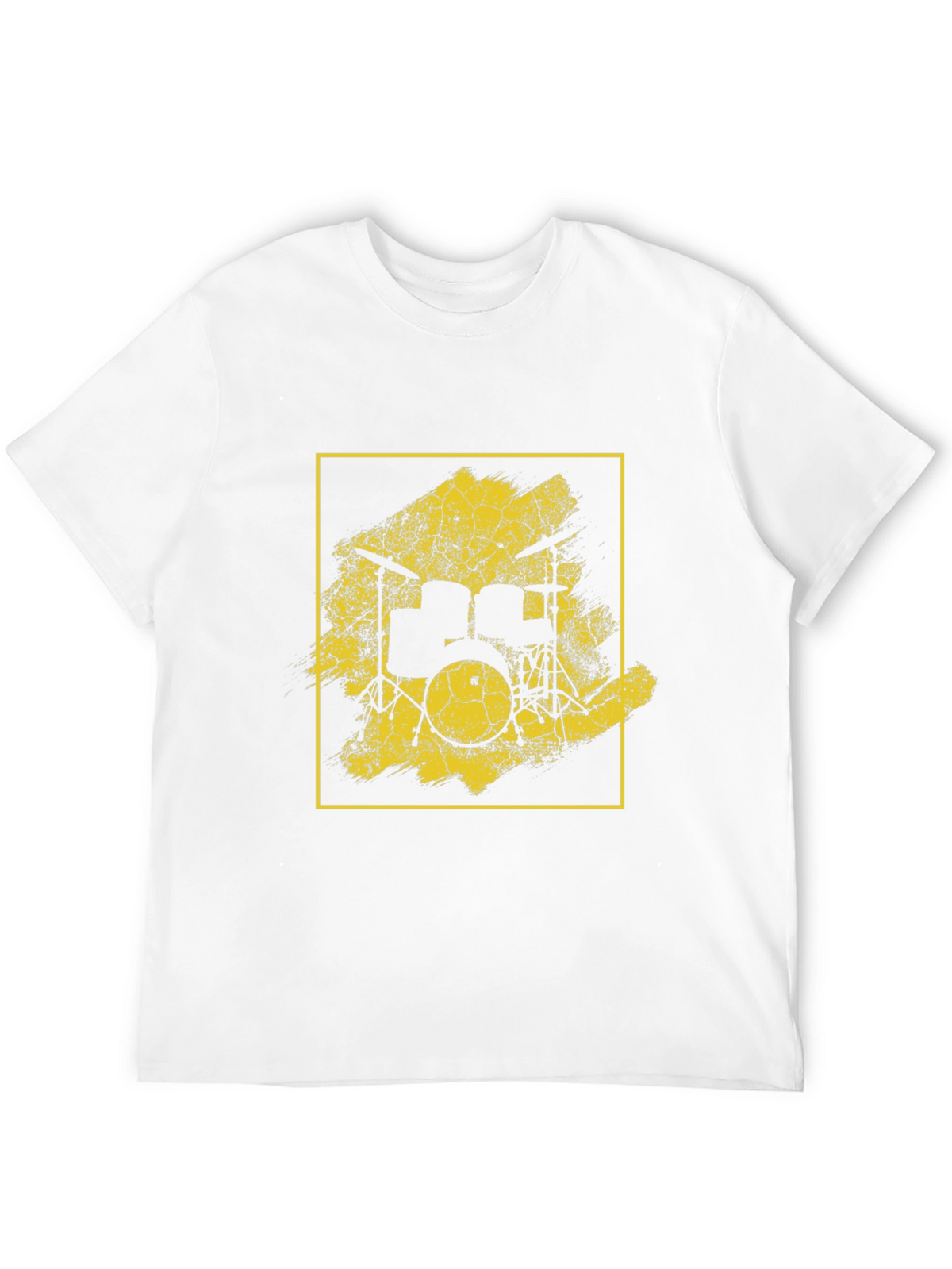 Distressed Drum Set Graphic Tee - Black