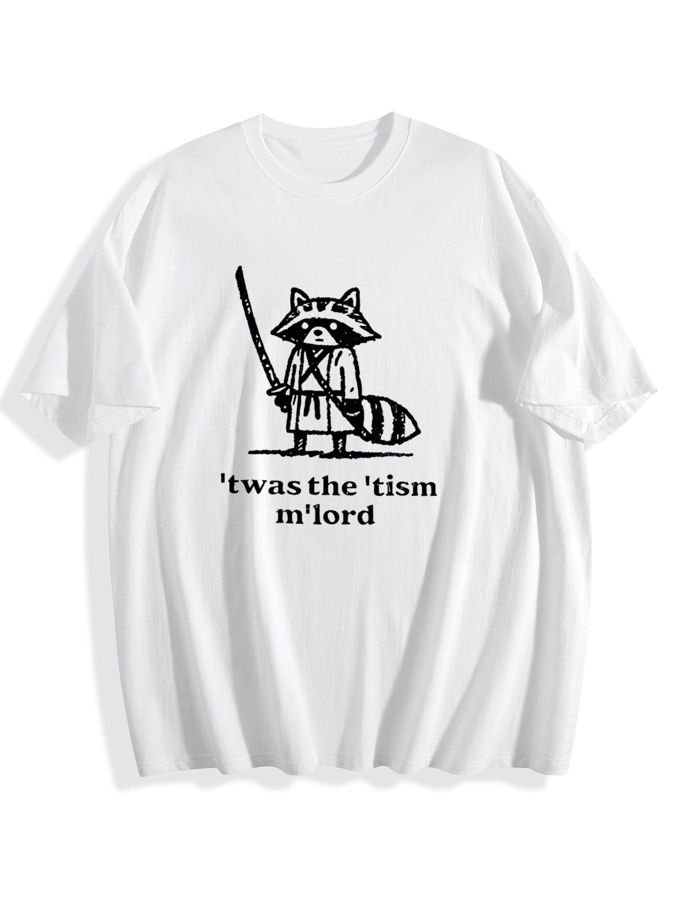 T-shirt Tokyo-tiger-focused-samurai-raccoon-washed-t-shirt