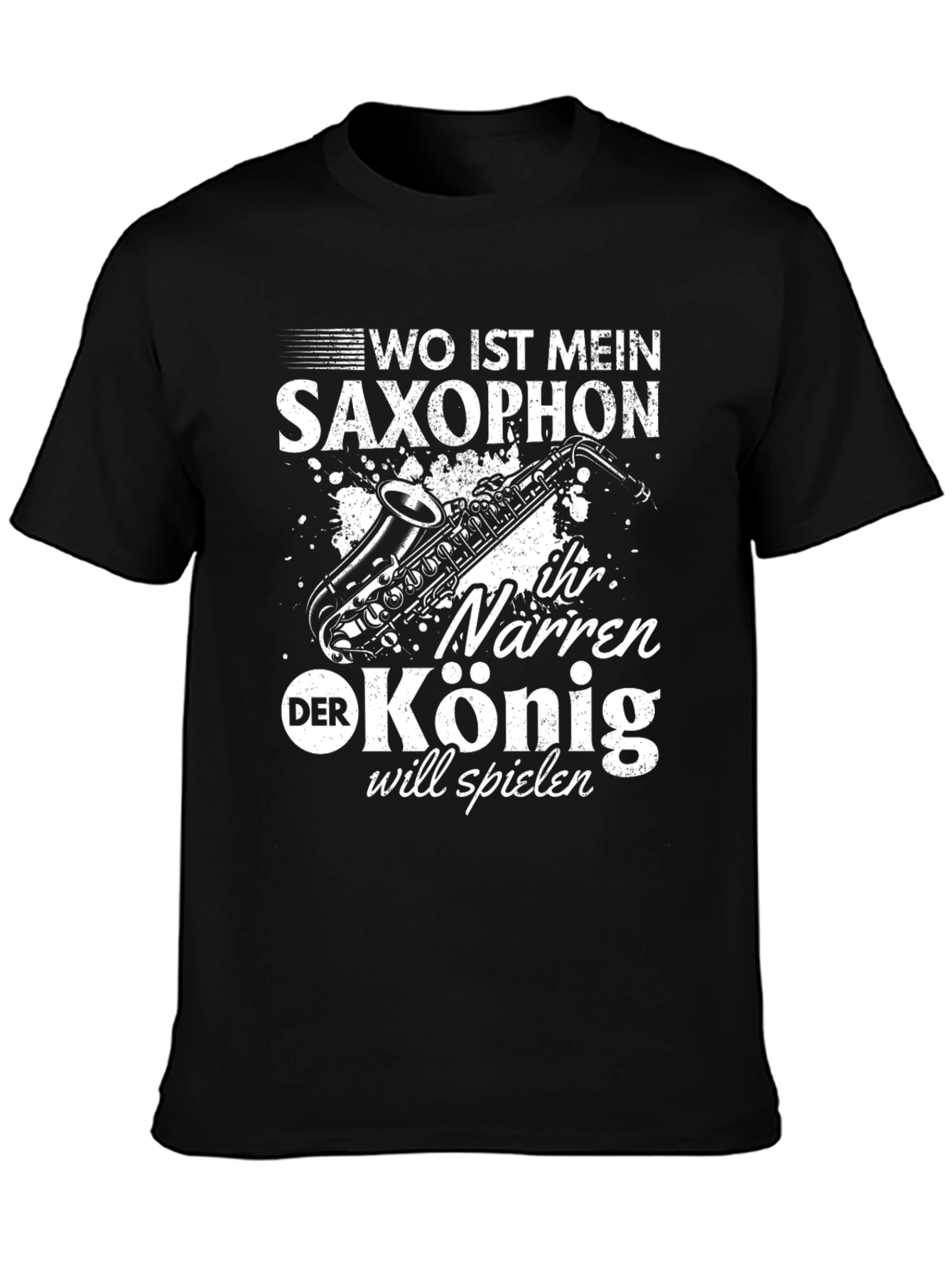 Saxophone T-Shirt - Wo Ist Mein Saxophon Design