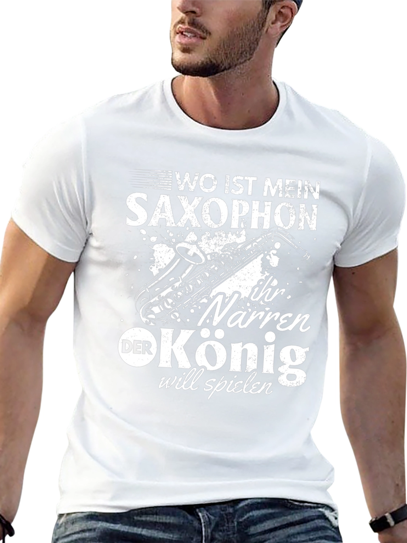 Saxophone T-Shirt - Wo Ist Mein Saxophon Design