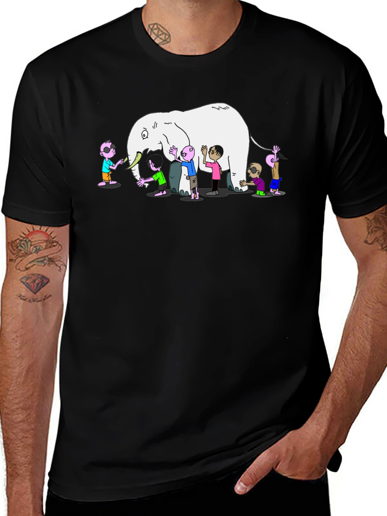 Blind Men and the Elephant Graphic Tee