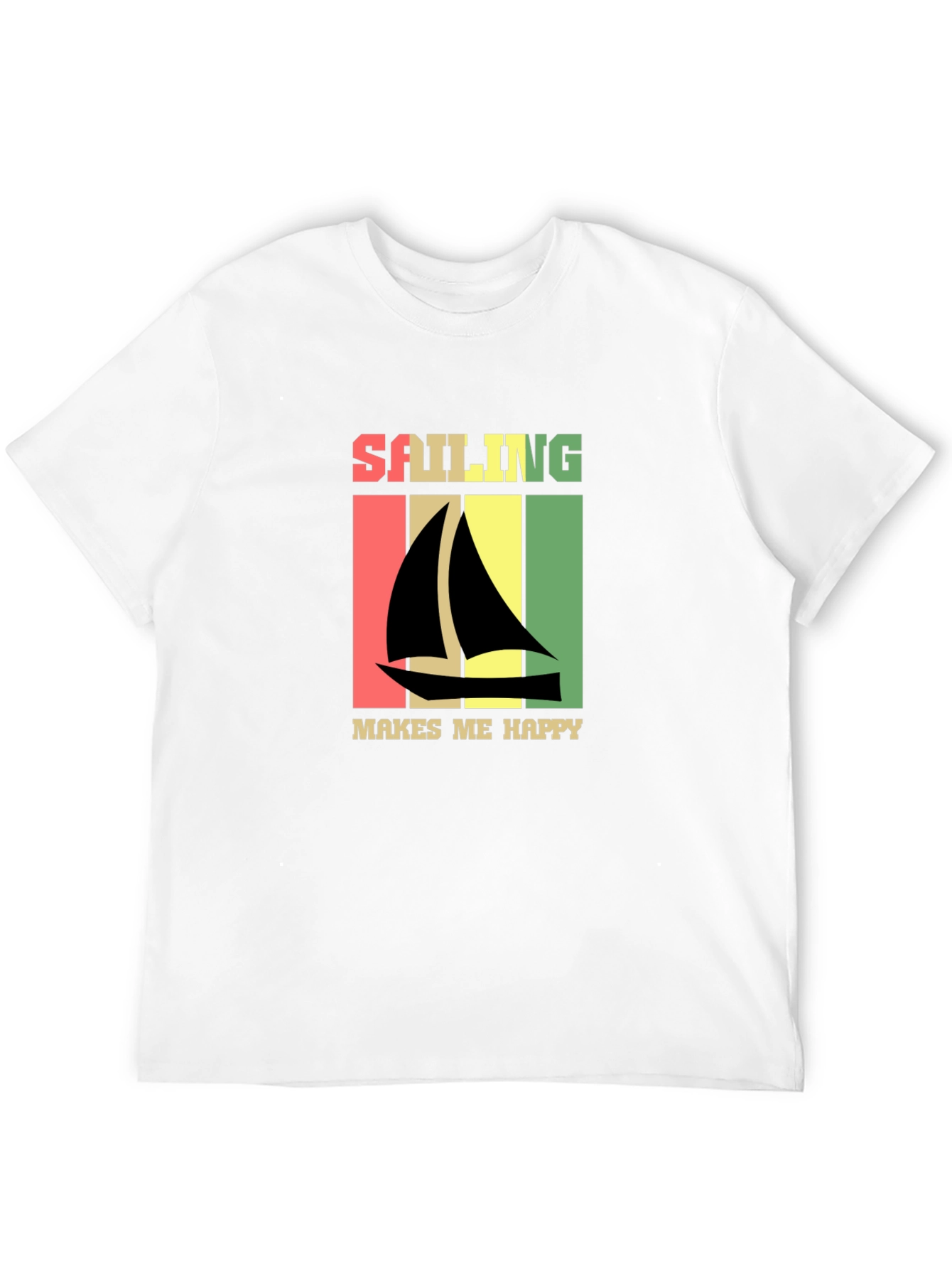 Sailing Makes Me Happy Retro T-Shirt