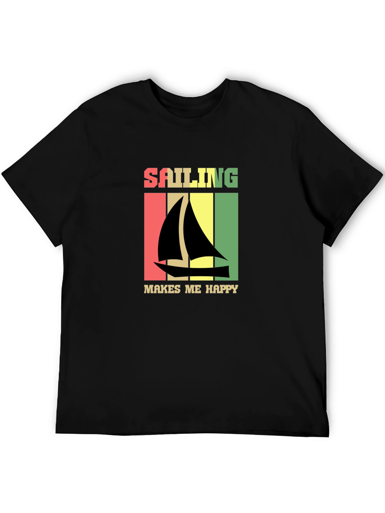 Sailing Makes Me Happy Retro T-Shirt