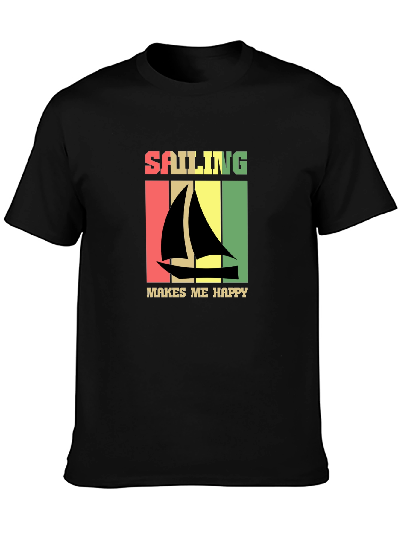 Sailing Makes Me Happy Retro T-Shirt