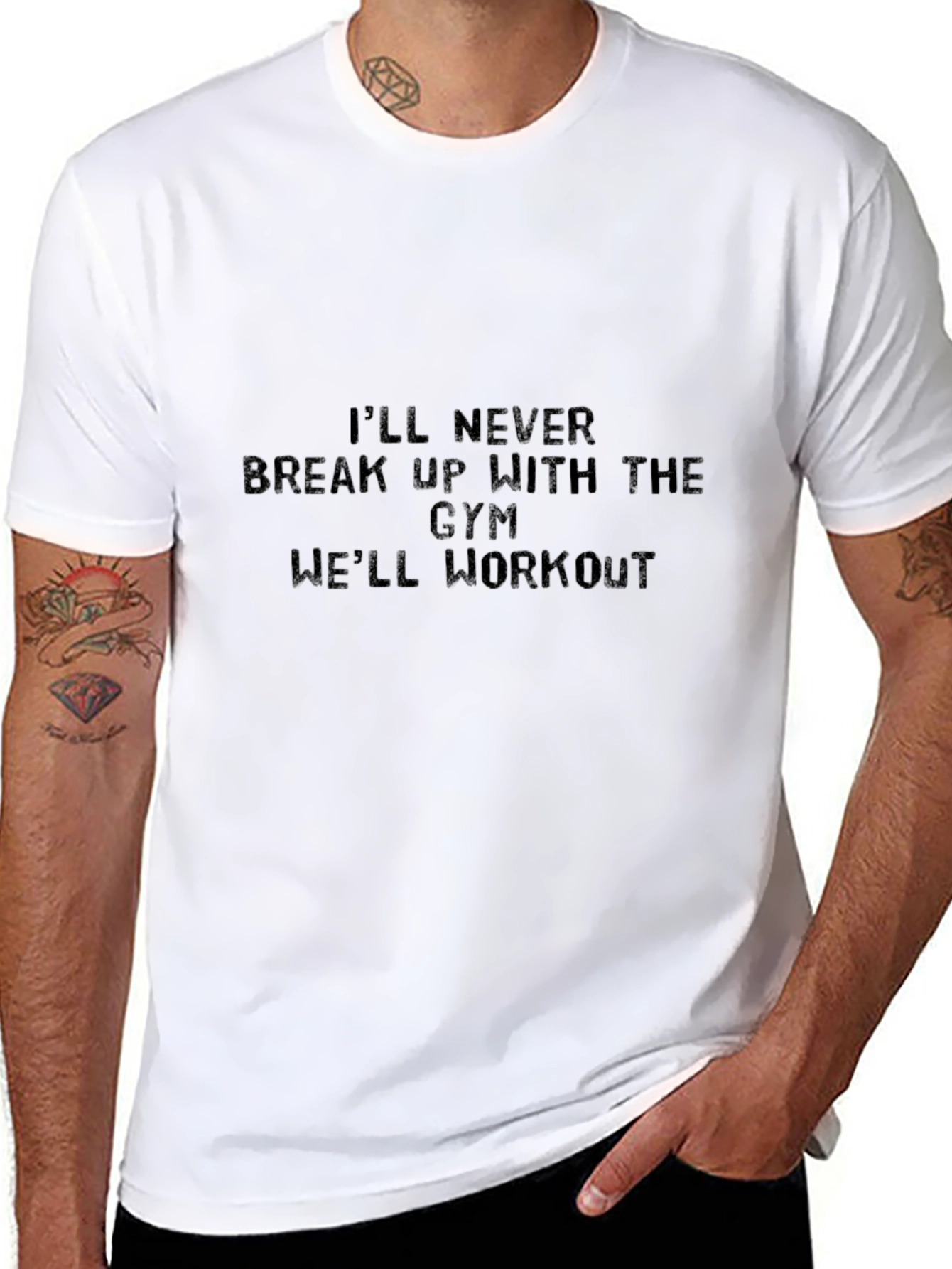 Gym Workout T-Shirt - Never Break Up