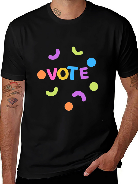 Vote Graphic Tee - Colorful Design
