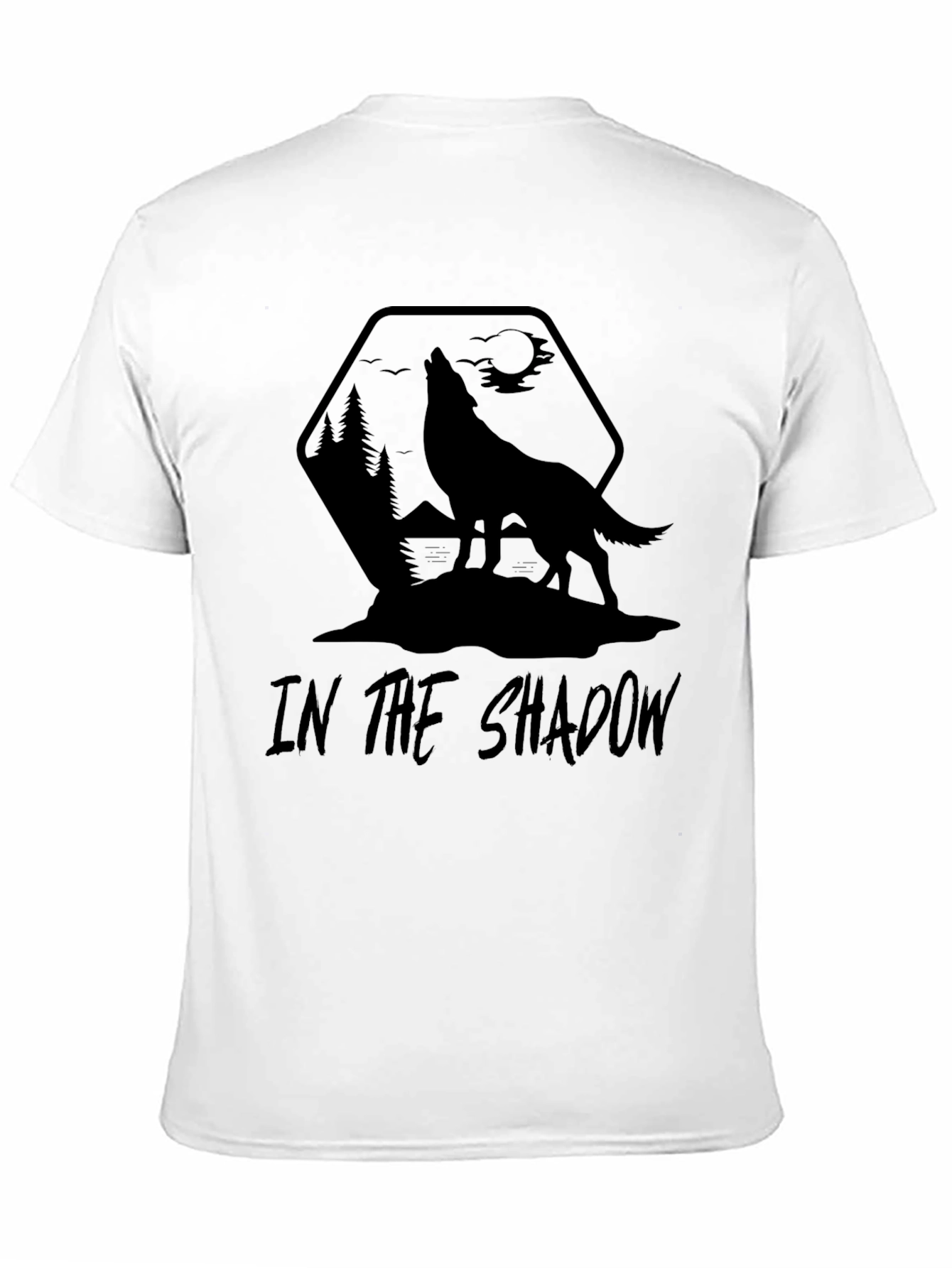 Shadow Wolf Graphic Tee - Mens Black T-Shirt