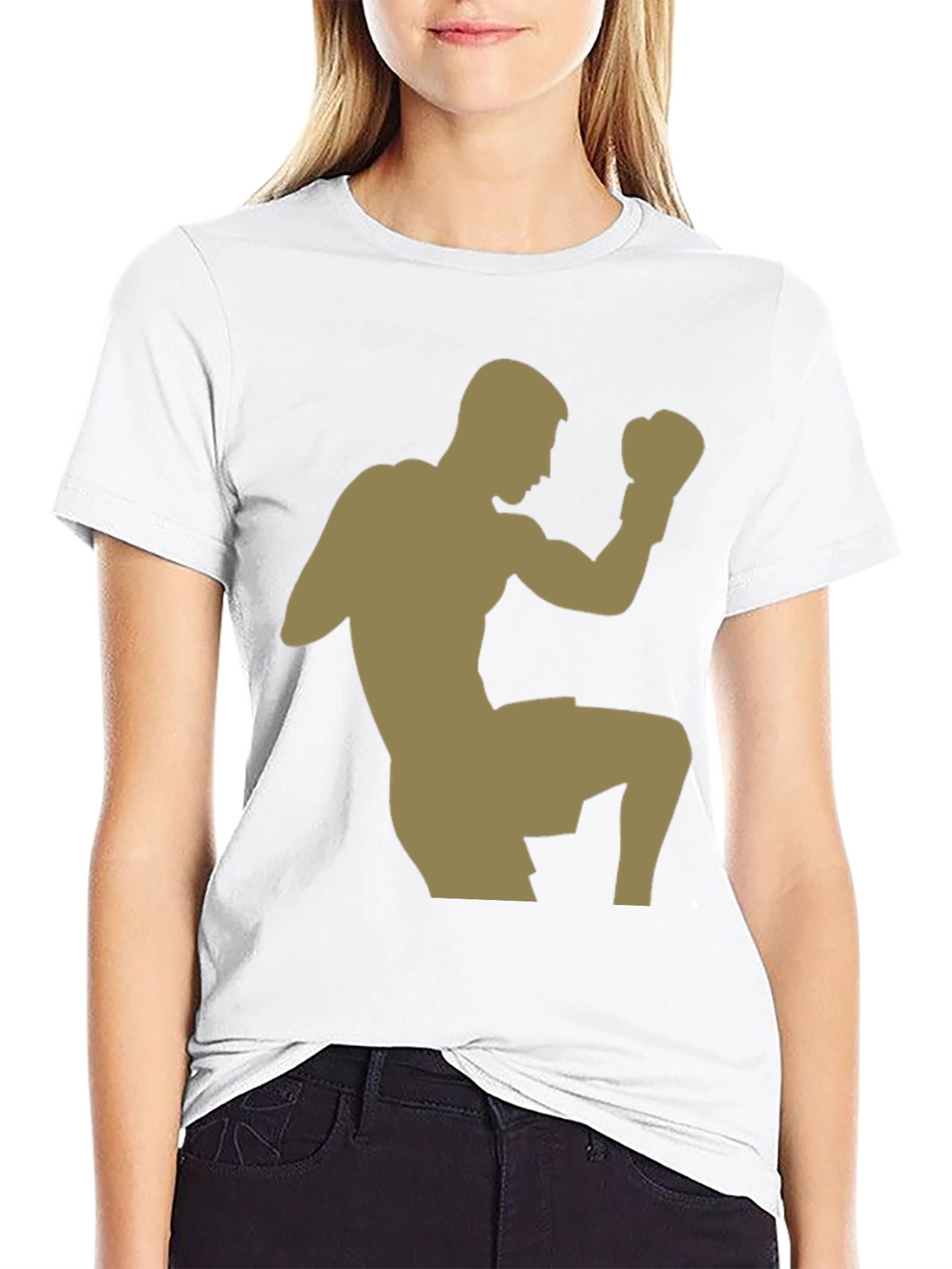 Martial Artist Graphic Tee - Black Cotton Blend