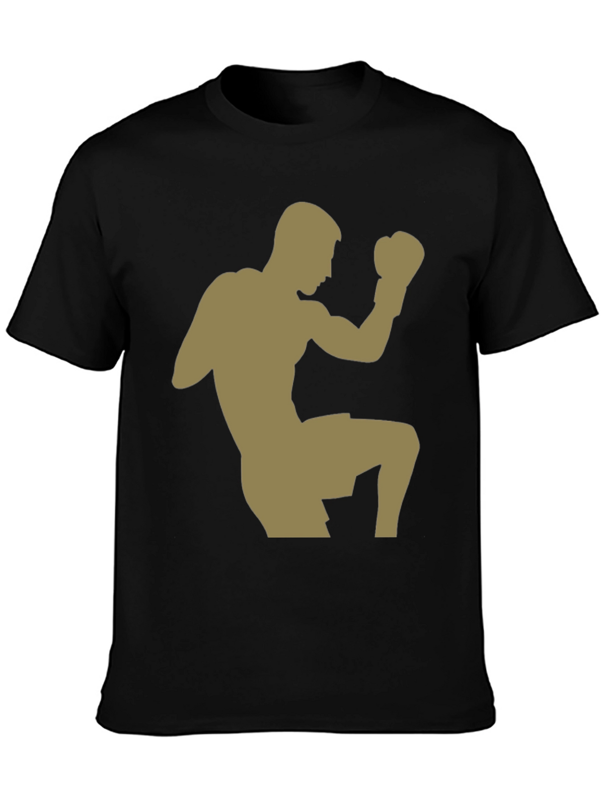 Martial Artist Graphic Tee - Black Cotton Blend