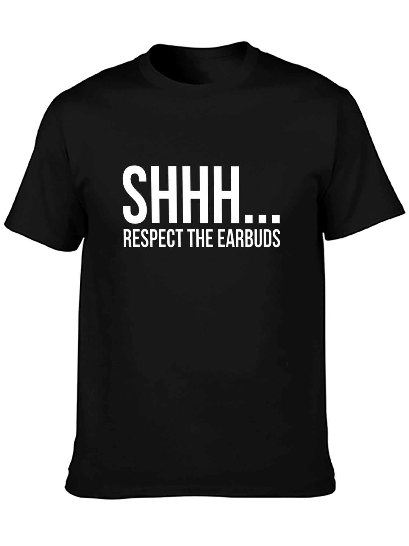 Respect the Earbuds T-Shirt - Funny Music Lover Tee