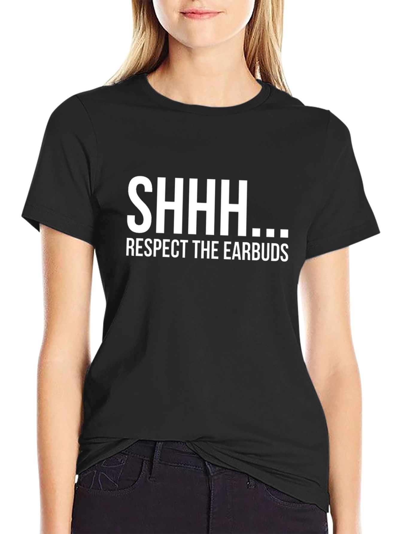Respect the Earbuds T-Shirt - Funny Music Lover Tee