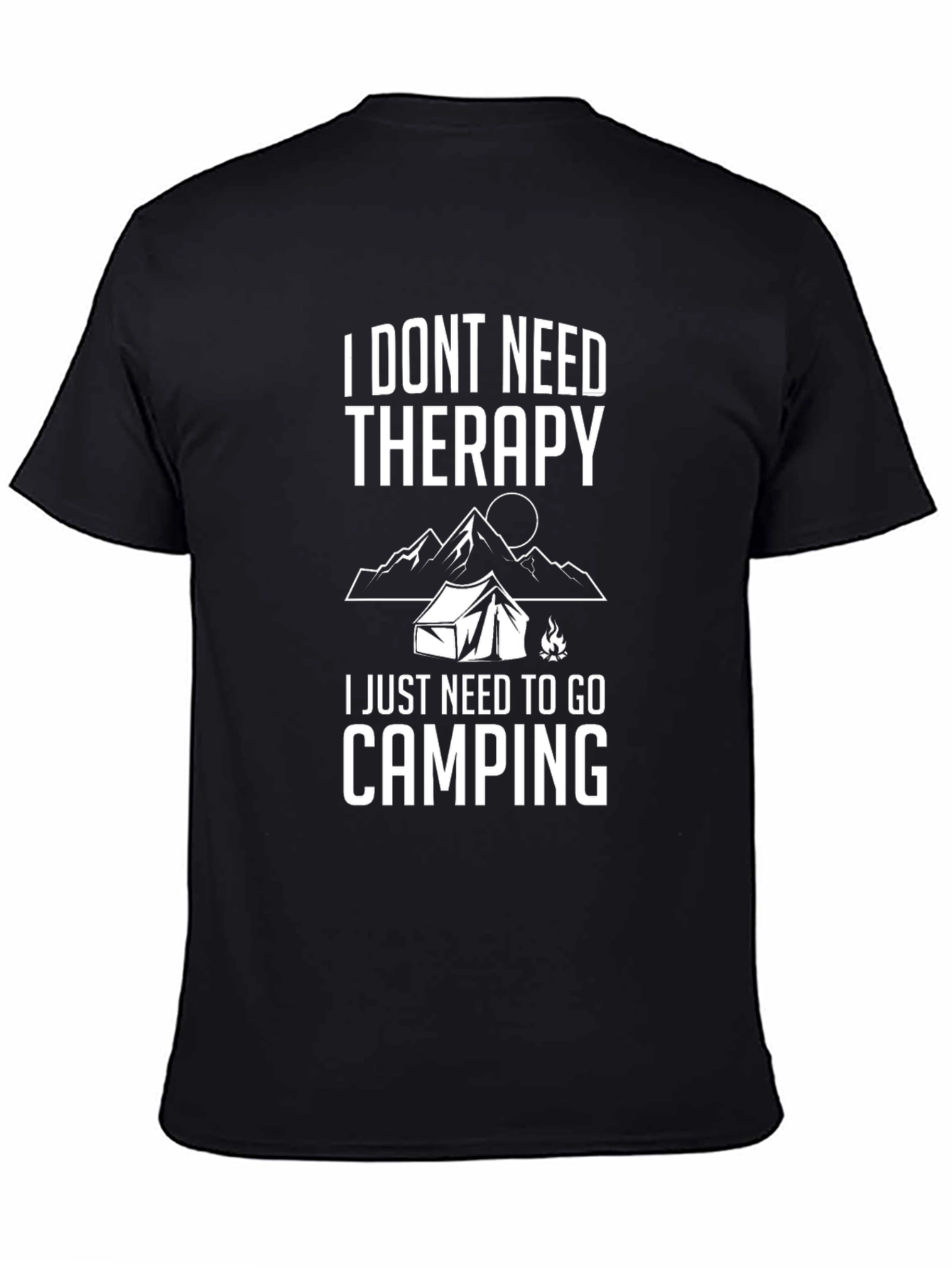 Camping Therapy T-Shirt - Black