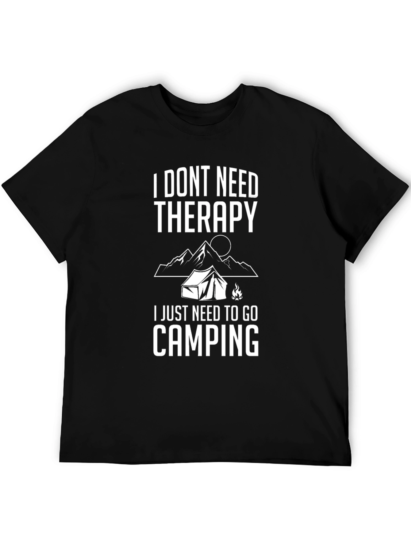 Camping Therapy T-Shirt - Black