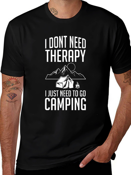 Camping Therapy T-Shirt - Black