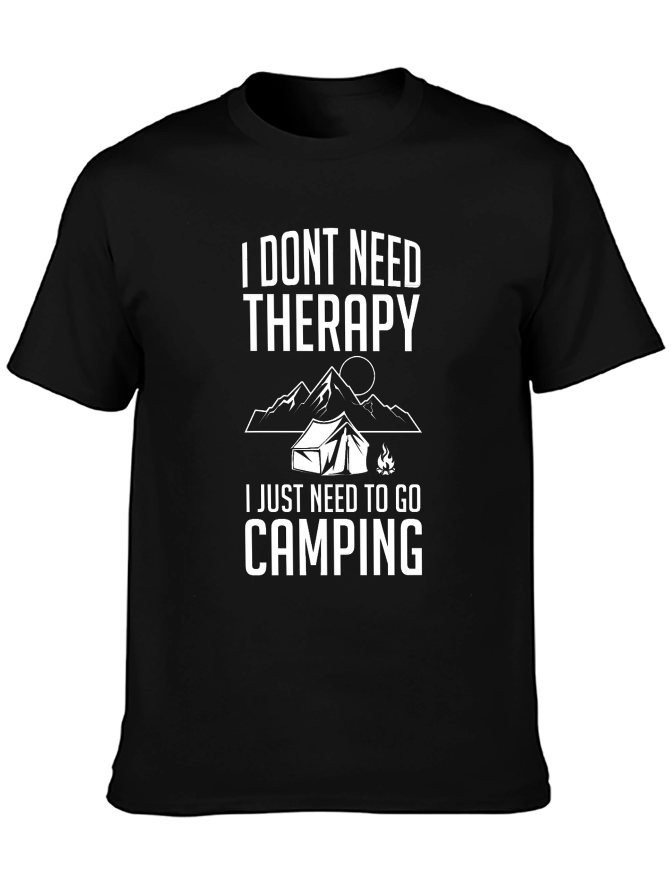Camping Therapy T-Shirt - Black