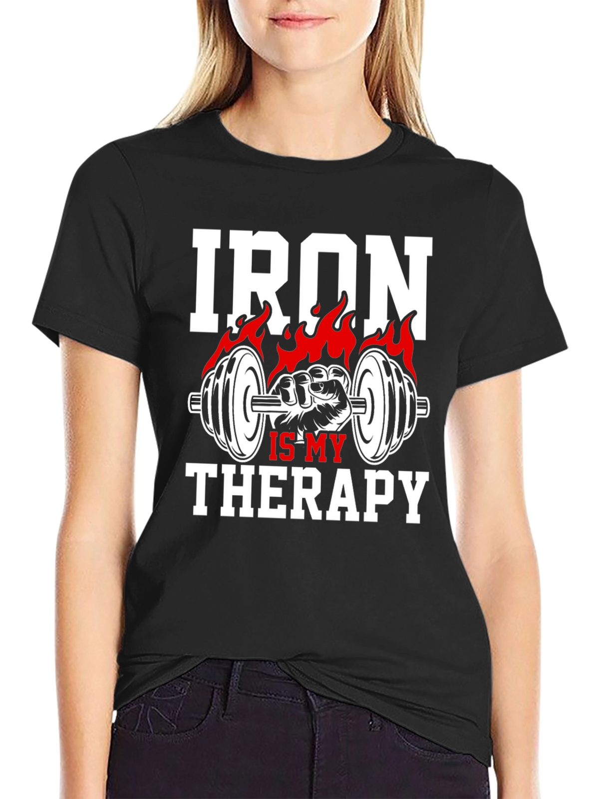 Iron Is My Therapy T-Shirt - Gym Motivation