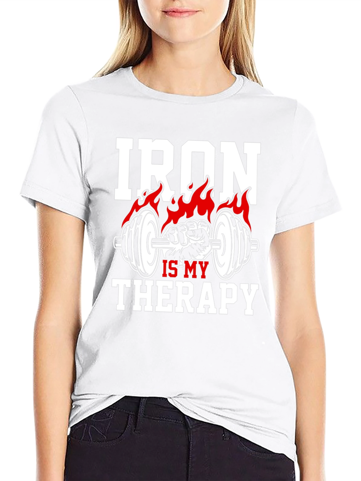Iron Is My Therapy T-Shirt - Gym Motivation