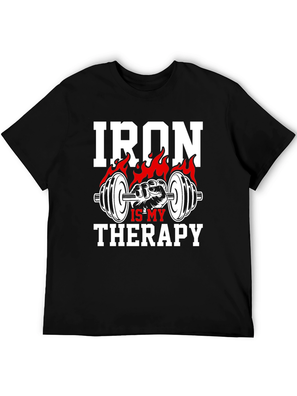 Iron Is My Therapy T-Shirt - Gym Motivation