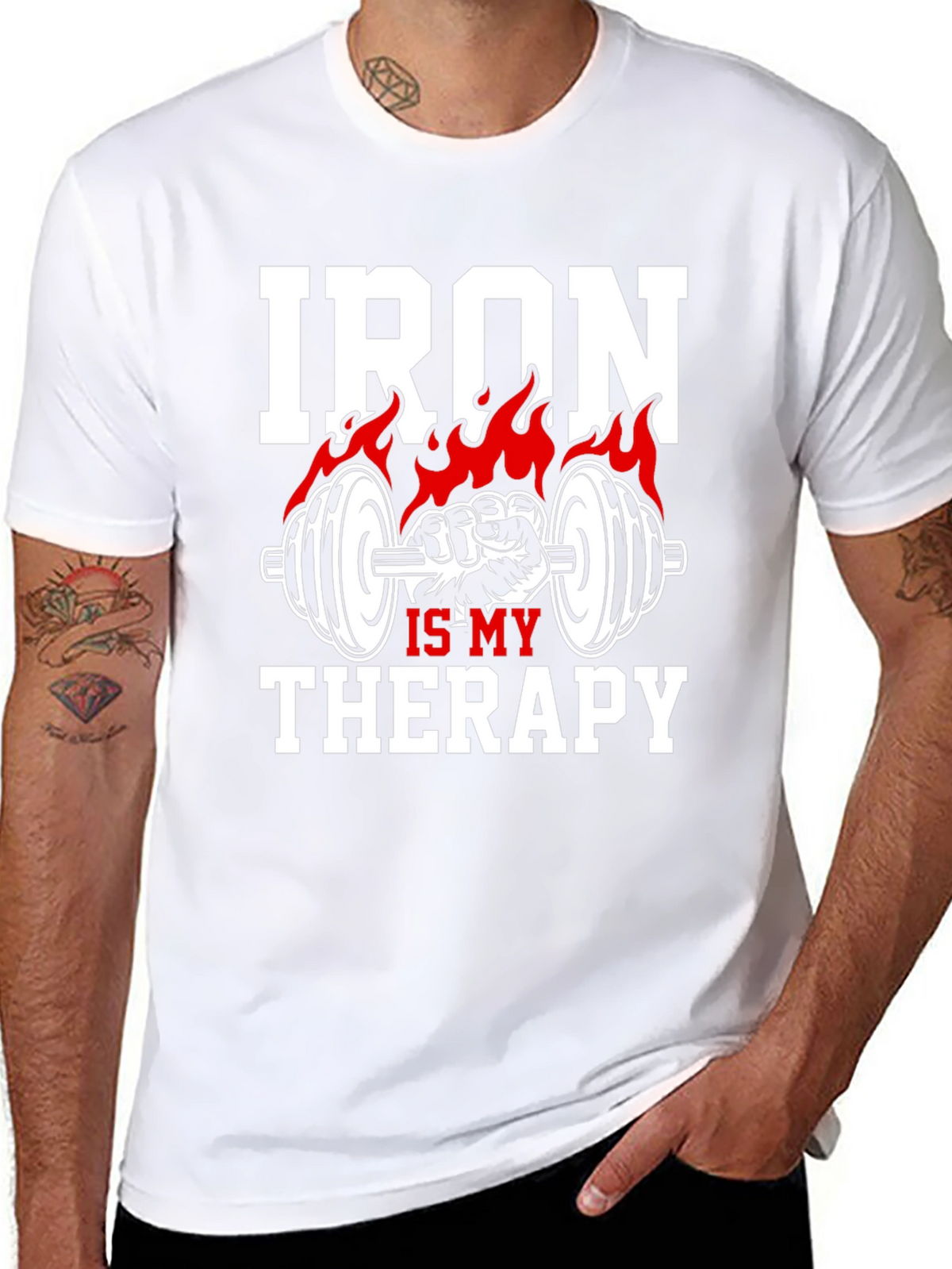 Iron Is My Therapy T-Shirt - Gym Motivation