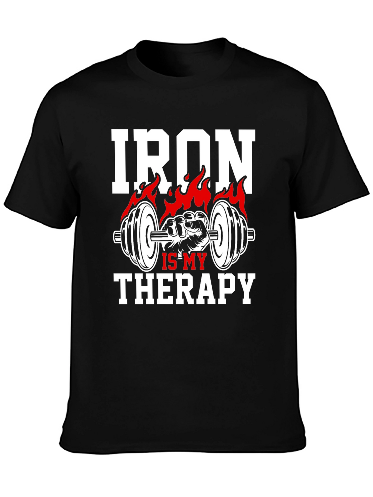 Iron Is My Therapy T-Shirt - Gym Motivation