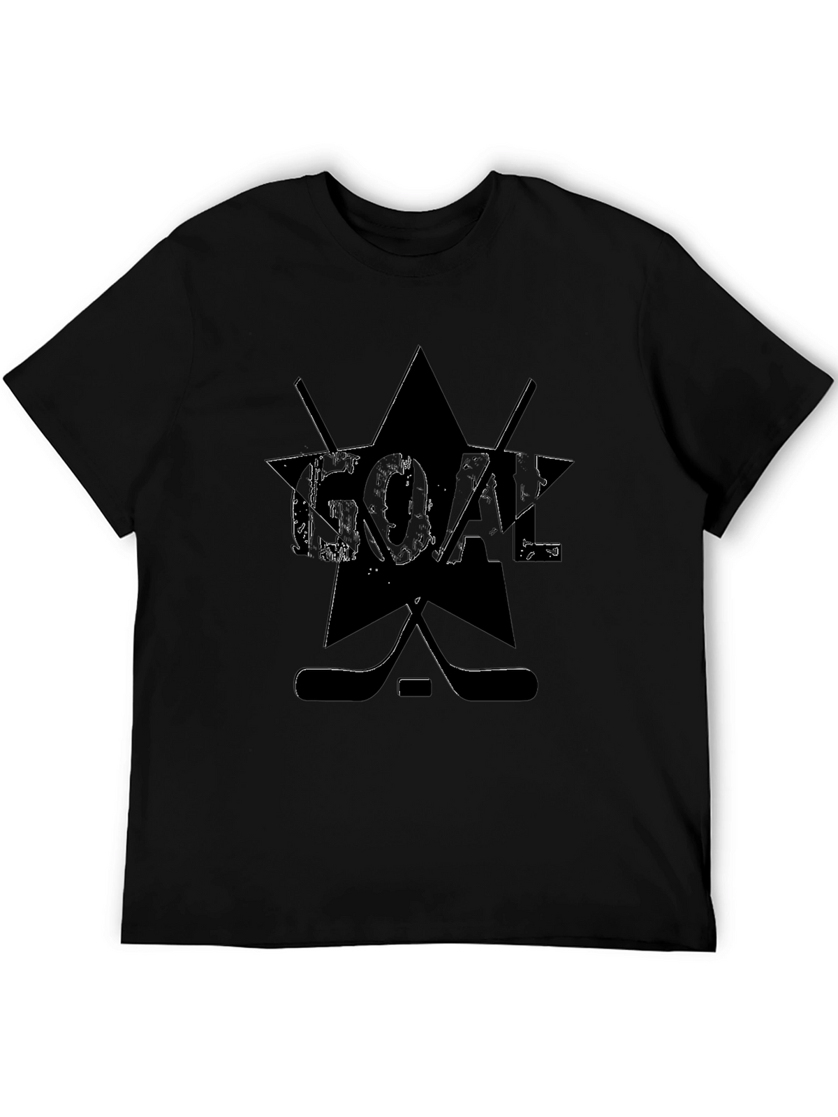 Goal Hockey Graphic T-Shirt - Black