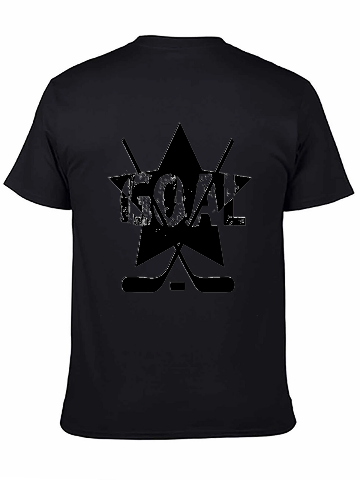 Goal Hockey Graphic T-Shirt - Black