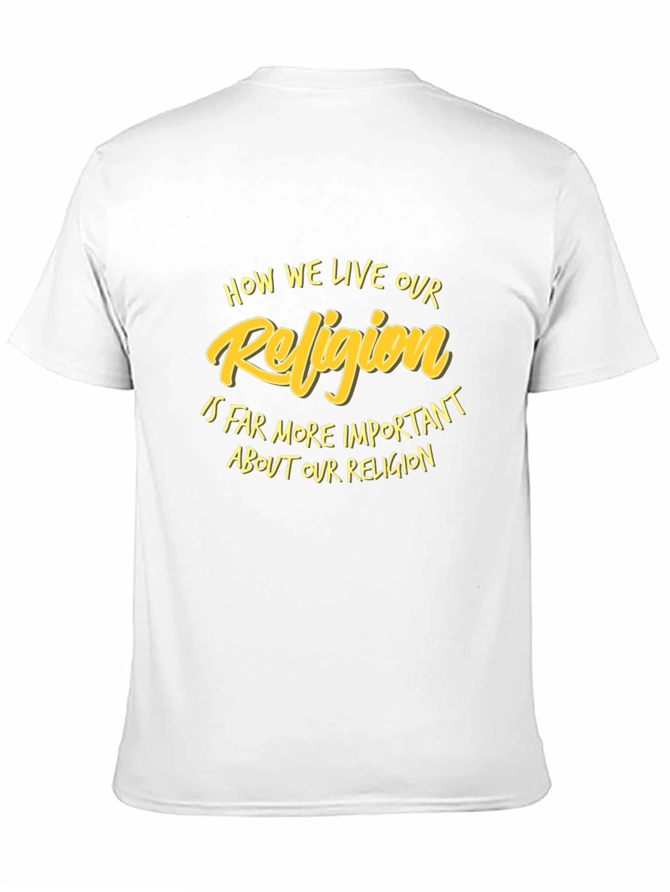 Religion Slogan Black T-Shirt