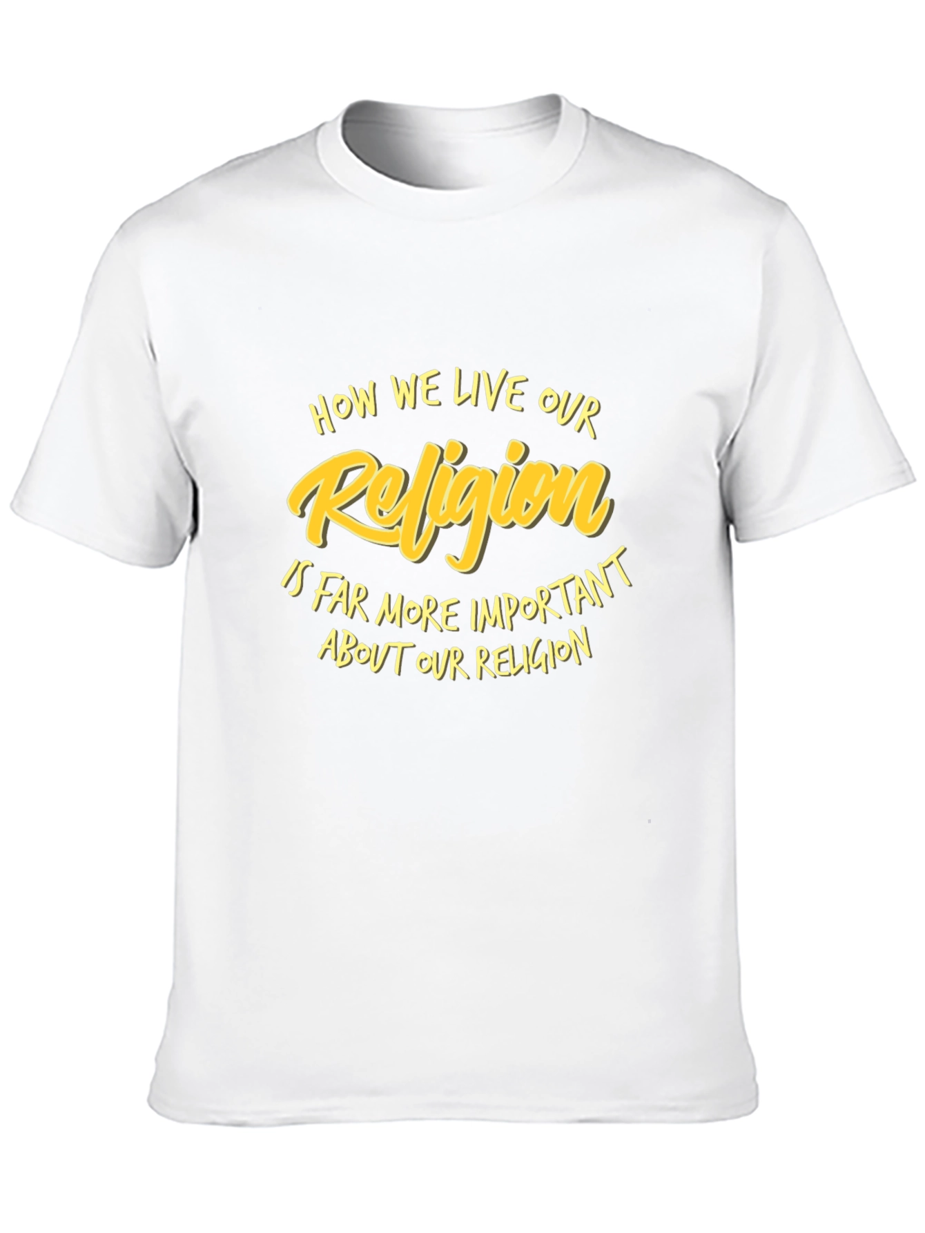 Religion Slogan Black T-Shirt