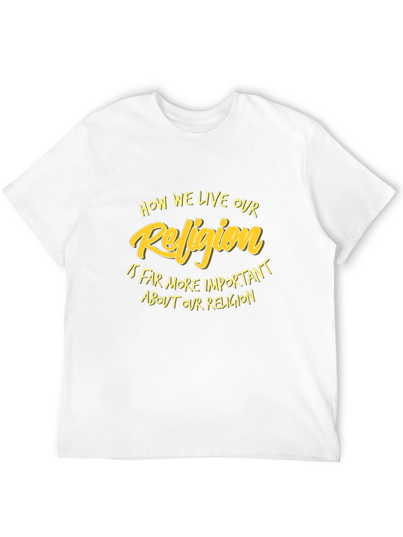 Religion Slogan Black T-Shirt