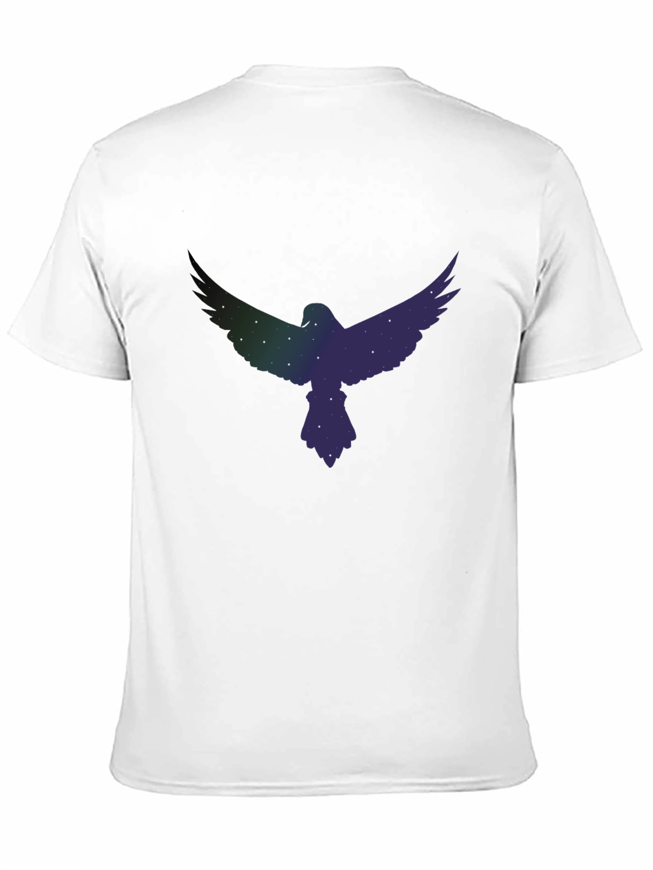 Starry Eagle Graphic Tee - Soft Black Cotton Blend