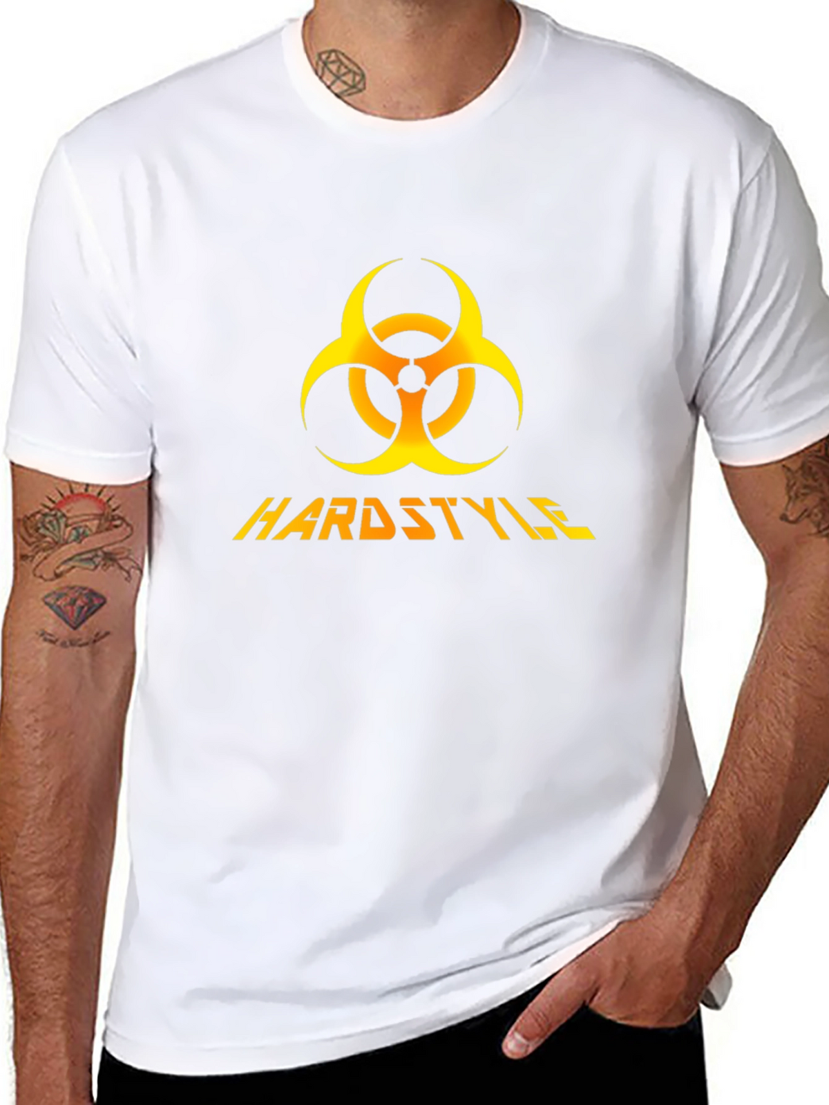 Hardstyle Biohazard Symbol Black Graphic Tee